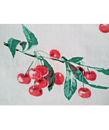 Charming Vintage 2pc Cherry Graphic Cotton Dresser Scarves or Table Mats - £14.07 GBP