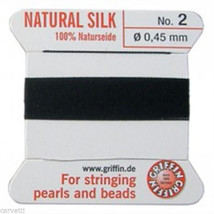 GRIFFIN Carded Silk Beading Cord Size #2 Pick Color - $3.00