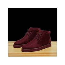 Mens Tayno Modern Chukka Boot Micro Suede Soft Comfortable Cushion Troupe Wine image 9