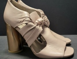 Donald J Pliner Leather Bailey Blush Napa Block Heel Sandal Size 9 M - 4&quot; heel - £31.17 GBP