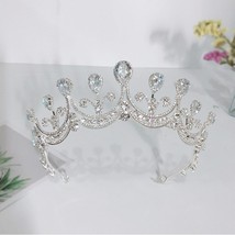 Handmade Vintage Women Crown Sparkling Rhinestone Zircon Tiaras Girl Birthday Pa - £22.98 GBP