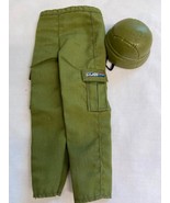 Vintage GI Joe Official Army Green Pants &amp; Green Army Helmet for 12&quot; Doll - $18.80