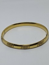 Vintage CCO Gold Filled Bangle Bracelet 7&quot; - £39.08 GBP