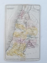 Rare 1850 A.C. Beaman Sabbath School Scripture Map Card General Map of Tribes - £66.16 GBP