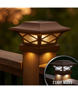 Classy Caps Kingsbridge Brown Dual Lighted Solar Post Cap SLK807C (2PACK) - $99.98