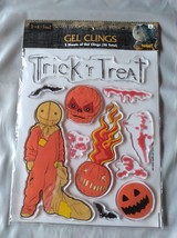 Trick &#39;r Treat Sam Gel Window Clings Set Halloween Decor - £15.94 GBP