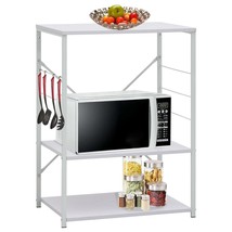 vidaXL White Microwave Cabinet, 23.6"x15.6", 3 Tier, Engineered Wood - €118,12 EUR