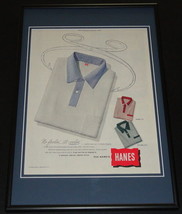 1953 Hanes Newport Shirts Framed ORIGINAL 12x18 Vintage Advertisement Di... - $59.39