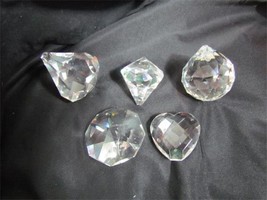 5PC Fengshui Cut Prism Ball Crystal Glass Hanging Suncatcher Chandelier Pendant - £15.14 GBP