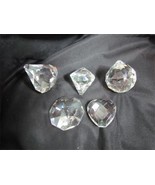 5PC Fengshui Cut Prism Ball Crystal Glass Hanging Suncatcher Chandelier ... - $18.99