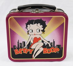 VINTAGE 2005 King Features Betty Boop Purple Metal Lunch Box - £17.02 GBP