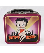 VINTAGE 2005 King Features Betty Boop Purple Metal Lunch Box - £17.25 GBP