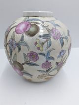 Vintage WBI Large Chinese Porcelain Hand Painted Vase Jar Floral image 3