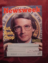 Newsweek February 16 1981 David Stockman Ralph Sampson - £5.17 GBP