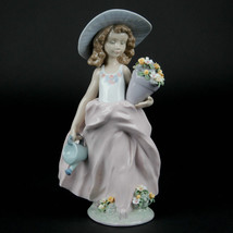 New In Box Lladro A Wish Come True #7676 Girl Flowers Figurine Collector Society - £237.40 GBP