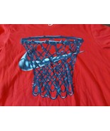 Nike Dri Fit Red Protect the Net Basketball Hoop T Shirt Mens Medium - £13.34 GBP