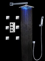 Bathroom Shower Set with Luxury 10" Water Power LED Shower Head (Wall Mount) Rai - $613.75