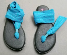 Sanuk Yoga Sandals Womens 9 Blue - $30.39