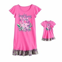 Girl&#39;s Pink Snuggle Bunny Floral Daisy Nightgown with Doll Gown - $14.99