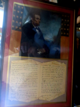 Vintage Abraham Lincoln Print with Gettysburg Address framed - £37.36 GBP