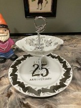 25th Anniversary 2 Tier Cake, Dessert, Fruit, Party Display Serveware Stand - £27.36 GBP
