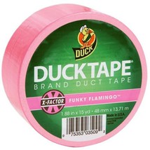 Duck Brand 868088 X-Factor Neon Colored Duct Tape, Funky Flamingo, 1.88-... - £14.06 GBP