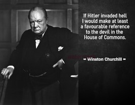 WINSTON CHURCHILL FAMOUS QUOTE PHOTO PRINT THE HOUSE OF COMMONS - $4.95+