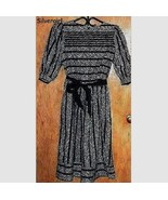 Vintage Black and White Dress Puff Sleeves  - $34.24 CAD