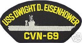 Uss Dwight D. Eisenhower CVN-69 Navy Black Patch - £23.12 GBP