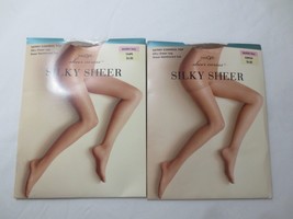 Vtg East 5th Silky Sheer Satiny control Top Pantyhose Queen Tall - £7.86 GBP