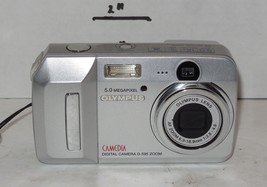 Olympus Camedia D-595 Zoom Digital Camera 5.0 MP Silver Tested Works - £38.46 GBP