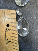 Lot Large Vintage Crystal Glass Tear Drop Lamp Chandelier Prisms approx. 2.5” - £20.65 GBP