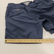 Columbia XL4452 Women’s Blue PFG Chino Flat Front Hiking Trails Nylon Shorts Sm image 9