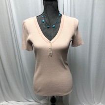 Mystree Sweater Womens Medium Pale Pink Knit Short Sleeve Top NEW - £11.76 GBP