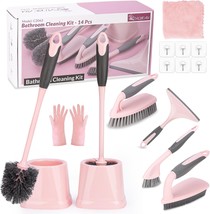 14 Pcs Bathroom Cleaning Tools with Toilet Brush Scrub Brush Cleaning Brush for  - £43.46 GBP