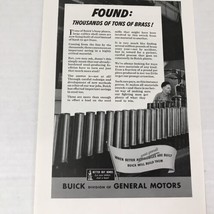 1943 Buick General Motors Print Ad Advertising Art Brass War Goods - $9.89