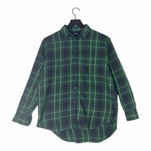 Madewell Plaid Oversized Shirt XS Womens Green Cozy Fall Flannel Boyfriend - £23.36 GBP