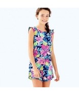 Lilly Pulitzer Girls XL 12-14 Floral Print Sleeveless Tala Romper Nauti ... - $33.60