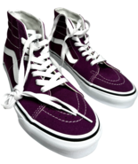 Vans Skate Sk8-Hi Grape Vine Suede/True White Canvas women&#39;s Sneakers si... - $52.20