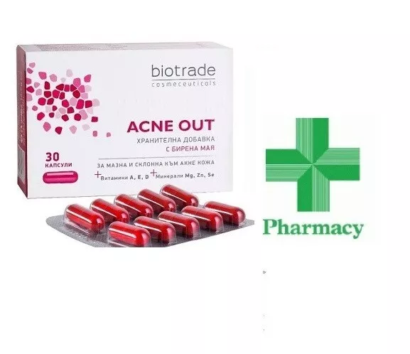 Acne Out Dietary Supplement with Brewer&#39;s Yeast 3 x 30 Capsules - £53.80 GBP