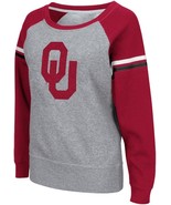 Oklahoma Sooners Aurora Boatneck Raglan Heather Grey Womens Sweatshirt -... - $39.23 CAD