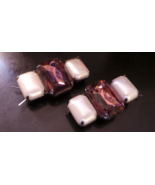 vintage Pearl &amp; Amethyst Hair Berets 1980's   VG+ - €8,52 EUR