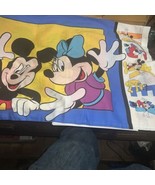 Vintage Disney Mickey Mouse Minnie Pluto Standard Pillow Case - $14.99