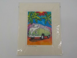 Holly Kitaura Fine Art Print Volkswagon Bus 8X10 Matted 8X5.5 Signed Picture - £15.94 GBP