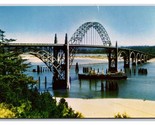 Yaquina Bay Bridge Newport Oregon OR UNP Chrome Postcard R29 - $1.93