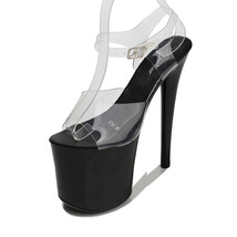 HOT Female Sandals Nightclub Catwalk Pole Dance Shoes Sexy Super High Heel 20CM  - £60.06 GBP