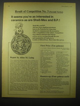1966 Shell-Mex and BP Oil Ad - It seems you're as interested in ceramics - $18.49