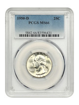 1950-D 25C PCGS MS66 - $86.57