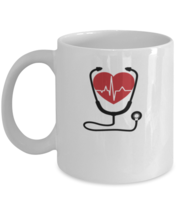 Coffee Mug Funny Heartbeat Nurse Nursing Medical  - £11.82 GBP