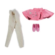 Vintage 1987 Teen Fun Cheerleader Skipper Pink Tutu Skirt Polka Dot Legging 5893 - £10.26 GBP